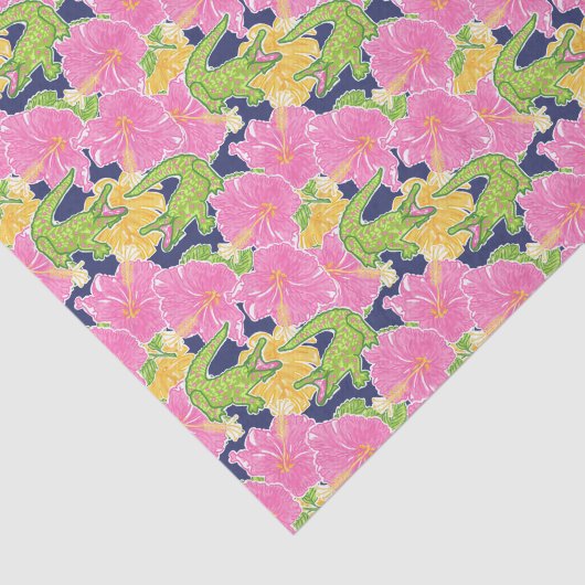 Schattigee Palm Beach Alligators Tissuepapier (Detail)