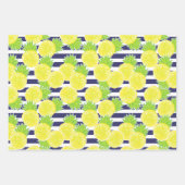 Schattigee Palm Beach Ananas en citroenen Inpakpapier Vel (Voorkant)