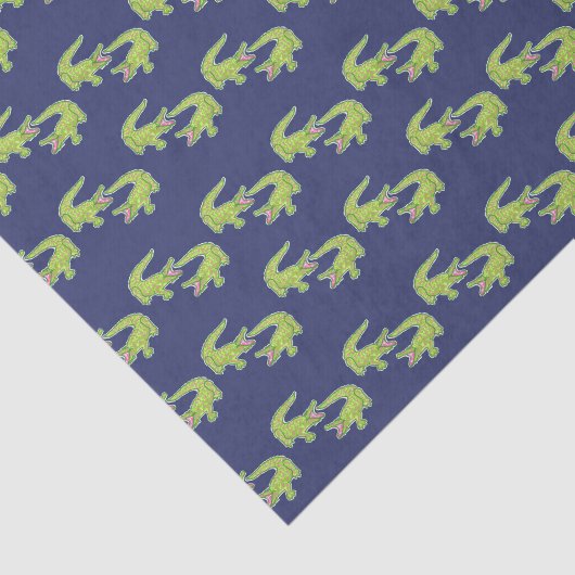 Schattigee Palm Beach Preppy Alligators Tissuepapier (Detail)