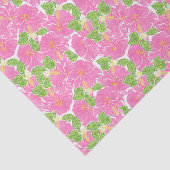 Schattigee Palm Beach Roze Hibiscus Bloemen Tissuepapier (Detail)
