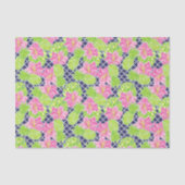 Schattigee Palm Beach tropische bloemen & ananas Tissuepapier (Voorkant)