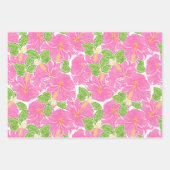 Schattigee Palm Beach Tropische bloemen en schildp Inpakpapier Vel (Voorkant 3)