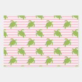 Schattigee Palm Beach Tropische bloemen en schildp Inpakpapier Vel (Voorkant 2)