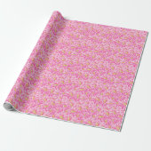 Schattigee Palm Beach Tropische Roze Hibiscus Bloe Cadeaupapier (Uitgerold)