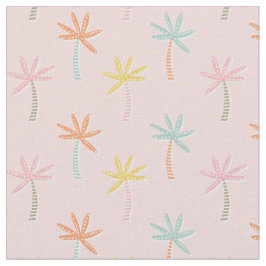 Schattigee Palmbomen op lichtroze achtergrond Stof