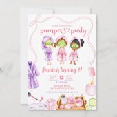 Schattigee Pamper Party Meisje Verjaardag Kaart (Voorkant)