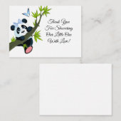 Schattigee panda aan de boom dank u kaart notitiekaartje (Voorkant / Achterkant)