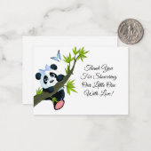 Schattigee panda aan de boom dank u kaart notitiekaartje (Voorkant / Achterkant in situ)
