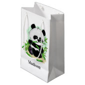 Schattigee Panda aangepaste naam kleine geschenkza Klein Cadeauzakje (Voorkant Gekanteld)