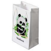 Schattigee Panda aangepaste naam kleine geschenkza Klein Cadeauzakje (Achterkant Gekanteld)
