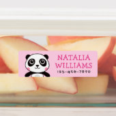 Schattigee Panda aangepaste naam telefoonnummer ei Labels (Aangebracht)