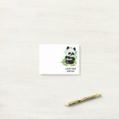 Schattigee Panda aangepaste tekstnotities Post-it® Notes (Op bureau)