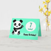 Schattigee Panda Aanpasbare Verjaardag Kaart (Gele Bloem)