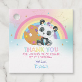Schattigee Panda Art Paint Party Verjaardag Dank u Bedankjes Labels