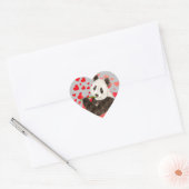 Schattigee Panda, Aziatisch Beer, Waterverf Love H Hart Sticker (Envelop)