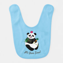 Schattigee Panda Baby Bib (Baby Blue)