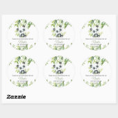 Schattigee Panda Bamboe groen Baby shower Verjaard Ronde Sticker (Vel)