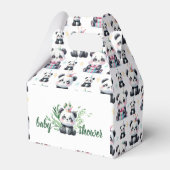 Schattigee Panda Beer Baby shower groen Bedankdoosjes (Achterkant)