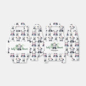 Schattigee Panda Beer Baby shower groen Bedankdoosjes (Uitgevouwen)