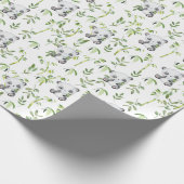 Schattigee Panda Beer Cub Bamboe Groen Decoupage Cadeaupapier (Hoek)