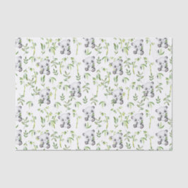 Schattigee Panda Beer Cub Bamboe Groen Decoupage Tissuepapier