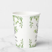 Schattigee Panda Beer Cub Bamboo Greenery Baby sho Papieren Bekers (Rechts)