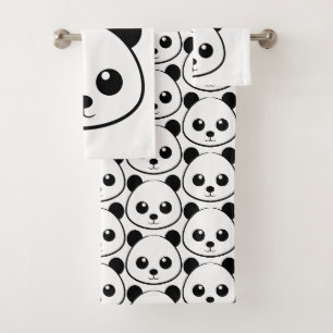 Schattigee panda beer custom Monogram Bad Handdoek