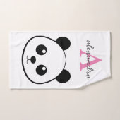 Schattigee panda beer custom Monogram Bad Handdoek (Handdoek)