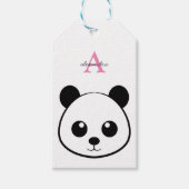 Schattigee panda beer custom Monogram Cadeaulabel (Voorkant)