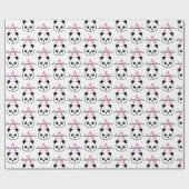 Schattigee panda beer custom Monogram Cadeaupapier (Vlak)