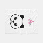 Schattigee panda beer custom Monogram Fleece Deken (Voorkant (Horizontaal))