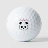 Schattigee panda beer custom Monogram Golfballen (Voorkant)