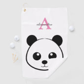 Schattigee panda beer custom Monogram Golfhanddoek (Insitu)