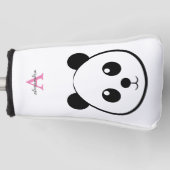 Schattigee panda beer custom Monogram Golfheadcover (Voorkant)