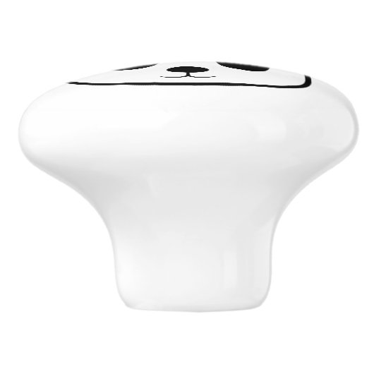 Schattigee panda beer custom Monogram Keramische Knop (Zijkant)