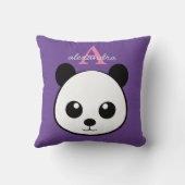 Schattigee panda beer custom Monogram Kussen (Achterkant)