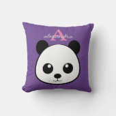 Schattigee panda beer custom Monogram Kussen (Voorkant)