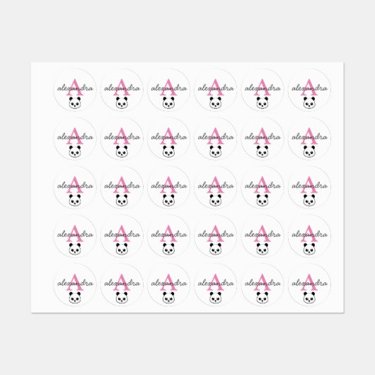 Schattigee panda beer custom Monogram Labels (Vel)