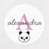 Schattigee panda beer custom Monogram Labels (Design 2)