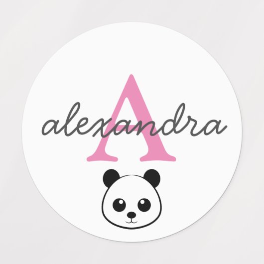 Schattigee panda beer custom Monogram Labels (Design 1)