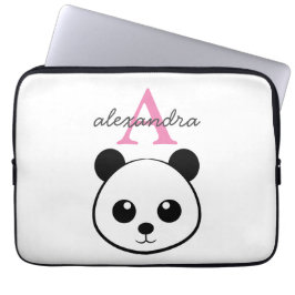Schattigee panda beer custom Monogram Laptop Sleeve