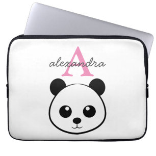 Schattigee panda beer custom Monogram Laptop Sleeve