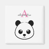 Schattigee panda beer custom Monogram Magneet (Voorkant)