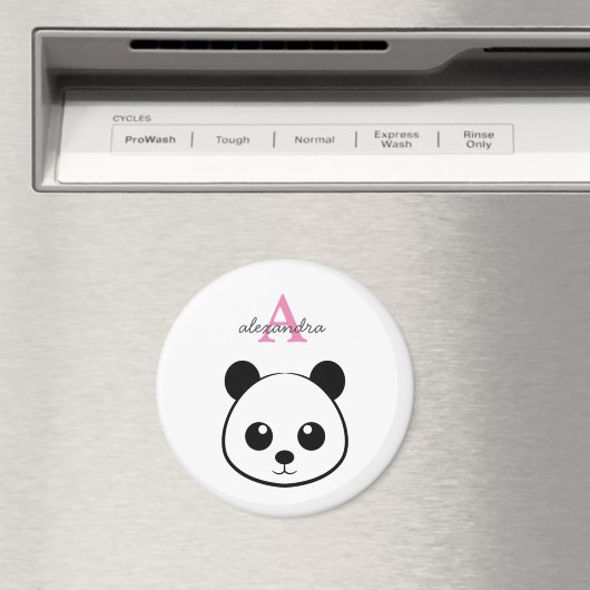 Schattigee panda beer custom Monogram Magneet (Insitu (Vaatwasser))