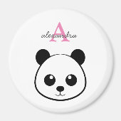 Schattigee panda beer custom Monogram Magneet (Voorkant)