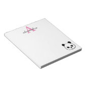 Schattigee panda beer custom Monogram Notitieblok (Schuin)