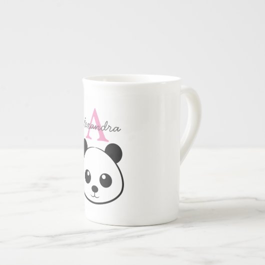 Schattigee panda beer custom Monogram Porselein Kop (Voorkant rechts)
