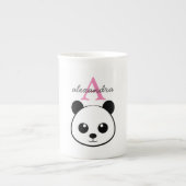Schattigee panda beer custom Monogram Porselein Kop (Voorkant)
