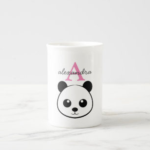 Schattigee panda beer custom Monogram Porselein Kop