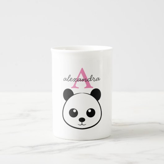 Schattigee panda beer custom Monogram Porselein Kop (Voorkant)